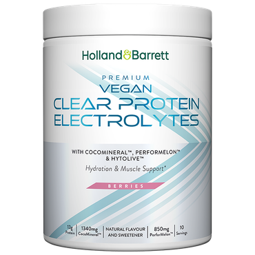 Reviews over Holland & Barrett Premium Vegan Clear Protein Electrolytes Berries - 220g