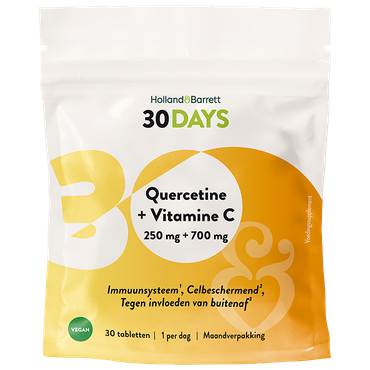 Reviews over Holland & Barrett 30DAYS Quercetine 250mg + Vitamine C 700mg - 30 tabletten