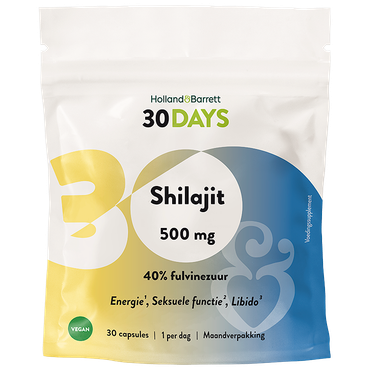 Reviews over Holland & Barrett 30DAYS Shilajit 500mg 40% Fulvinezuur - 30 capsules