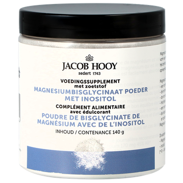 Reviews over Jacob Hooy Magnesiumbisglycinaat Poeder met Inositol - 140g