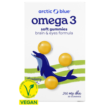 Arctic Blue Vegan Omega 3 DHA met Vitamine D en Jodium - 30 gummies