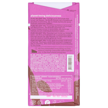 Chocolatemakers Pure Delight Puur 70% - 80g image 2