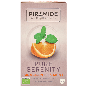Reviews over Piramide Pure Serenity Sinaasappel & Munt - 20 theezakjes