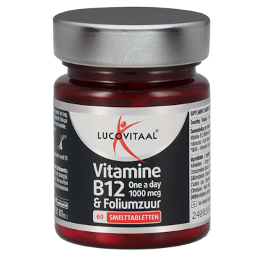 Lucovitaal Vitamine B12 1000mcg & Foliumzuur - 60 smelttabletten image 2