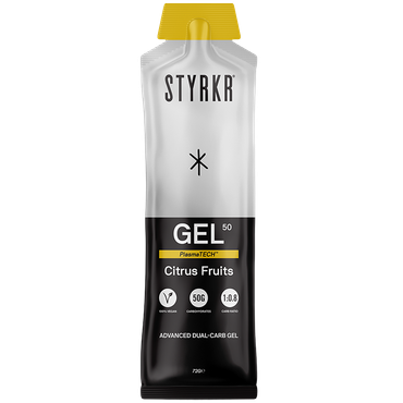 Reviews over STYRKR GEL50 Energy Gel Citrus Fruits – 72g
