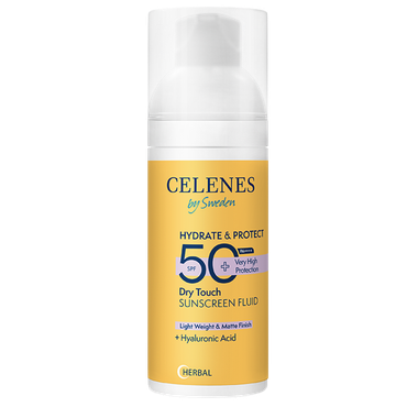 Reviews over Celenes Herbal Dry Touch Zonnefluïde SPF50+ - 50ml