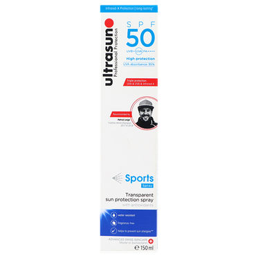 Reviews over Ultrasun Sports Transparante Zonnebrandspray SPF50 - 150ml