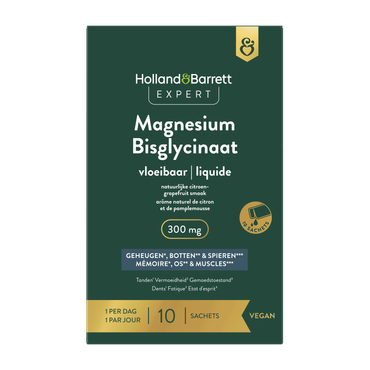 Reviews over Holland & Barrett Expert Magnesium Bisglycinaat Vloeibaar 300 mg - 10 sachets