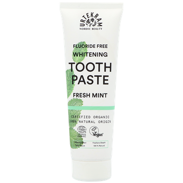 Reviews over Urtekram Whitening Tandpasta Fresh Mint Fluoridevrij - 75ml