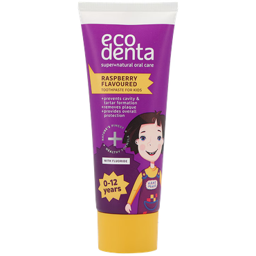 Reviews over Ecodenta Tandpasta Kids 0+ Framboos- 75ml