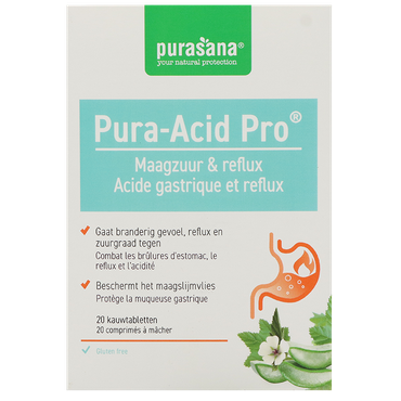Reviews over Purasana Pura-Acid Pro Maagzuur & Reflux - 20 kauwtabletten