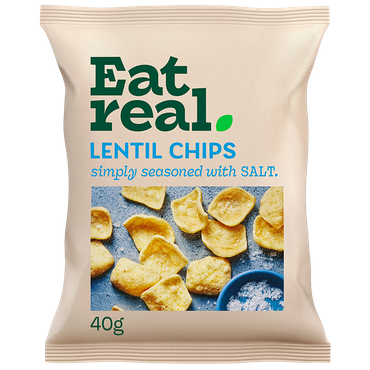 Reviews over Eat Real Lentil Chips Salt - 40g