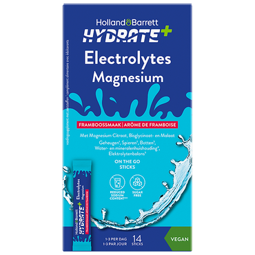 Reviews over Holland & Barrett Hydrate+ Elektrolyten Magnesium - 14 sticks