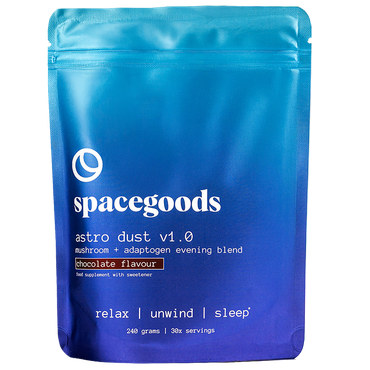 Reviews over Spacegoods Astro Dust Mushroom Evening Blend Chocoladesmaak - 240g