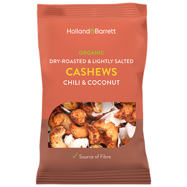 Reviews over Holland & Barrett Cashewnoten Chili & Kokos BIO - 35g