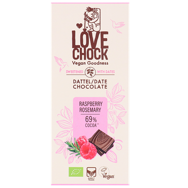 Reviews over Lovechock Date Chocolate Raspberry Rosemary 69% – 70g