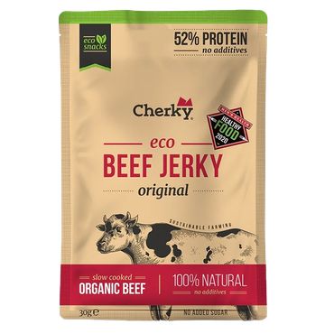 Reviews over Cherky Beef Jerky Original – 30g