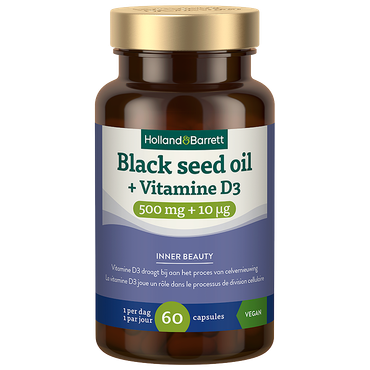Reviews over Holland & Barrett Black Seed Oil + Vitamine D3 - 60 capsules