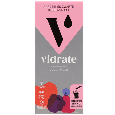 Reviews over ViDrate Aardbei- en Zwarte Bessensmaak - 12 sachets