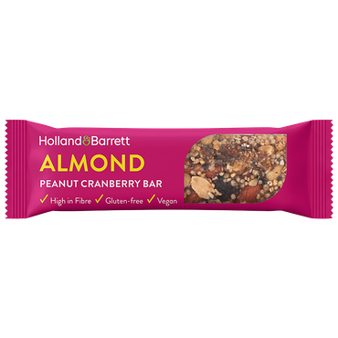 Reviews over Holland & Barrett Almond Peanut Cranberry Bar - 45g