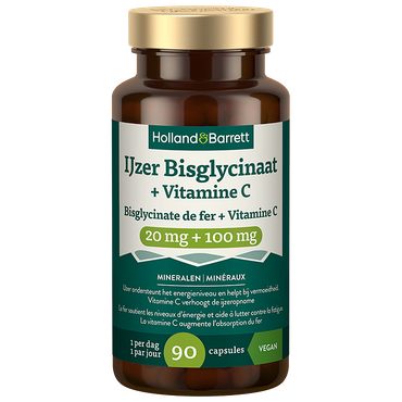 Reviews over Holland & Barrett IJzer Bisglycinaat 20mg + Vitamine C 100mg - 90 capsules