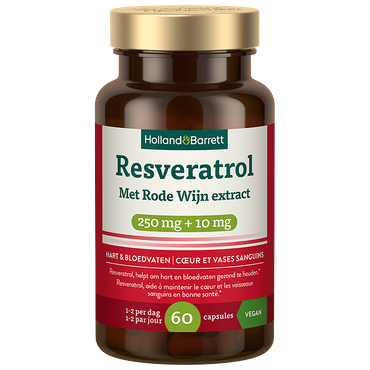 Reviews over Holland & Barrett Resveratrol 250mg met Rode Wijn-Extract 10mg - 60 capsules