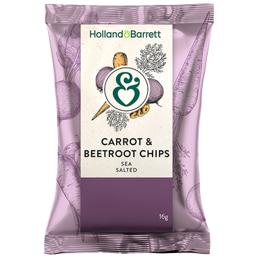 Reviews over Holland & Barrett Carrot & Beetroot Chips - 16g