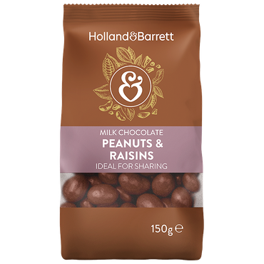 Reviews over Holland & Barrett Milk Chocolate Peanuts & Raisins - 150g