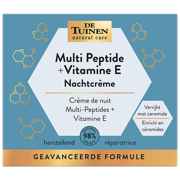 Reviews over De Tuinen Multi Peptide + Vitamine E Nachtcrème - 50ml