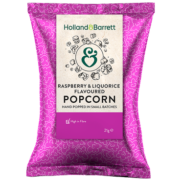 Reviews over Holland & Barrett Raspberry & Liquorice Popcorn - 21g