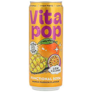 Reviews over Vita Pop Mango Passionfruit Soda - 330ml