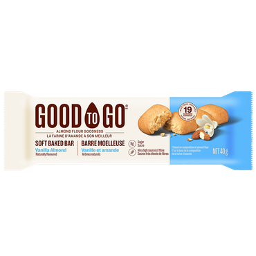 Reviews over Good To Go Soft Baked Bar Vanilla Almond - 40g
