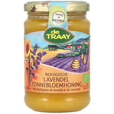Reviews over De Traay Biologische Lavendel Zonnebloemhoning - 350g
