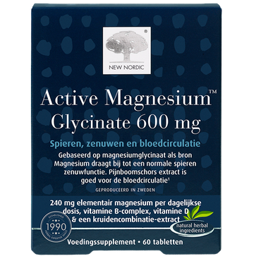 Reviews over New Nordic Active Magnesium™ Glycinate 600 mg - 60 tabletten