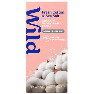 Reviews over Wild Deodorant Roller Fresh Cotton & Sea Salt Navulling - 50ml