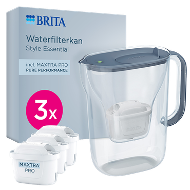 Reviews over BRITA Style Essential Waterfilterkan Stoneblue - 2,4L - Incl. 3x Maxtra Pro Waterfilter