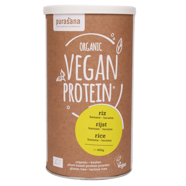 Purasana Vegan Protein Rijst Banaan-Lucuma Bio (400gr)