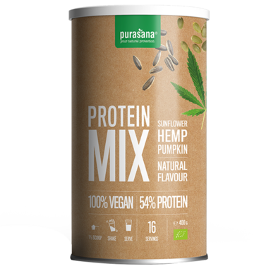 Purasana Vegan Protein Hennep - Pompoen & Zonnebloem Bio - 400g