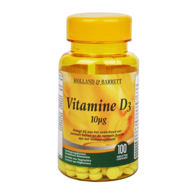 Holland & Barrett Vitamine D3, 10mcg (100 Tabletten)