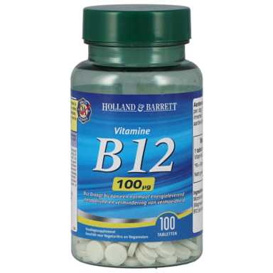Holland & Barrett Vitamine B12, 100mcg (100 Tabletten)