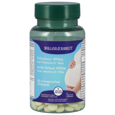 Holland & Barrett Foliumzuur + Vitamine D (90 Tabletten)