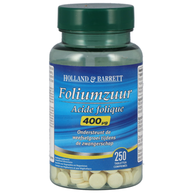 Holland & Barrett Foliumzuur, 400mcg (250 Tabletten)