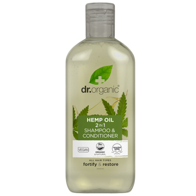 Shampoing & après-shampoing Dr. Organic à l'Huile de chanvre 2 en 1 265 ml