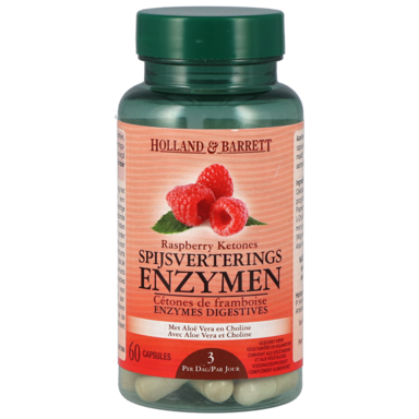 Holland & Barrett Raspberry Ketones Spijsverterings Enzymen (60 Capsules)