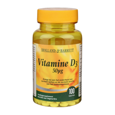 Holland & Barrett Vitamine D3, 50mcg (100 Tabletten)