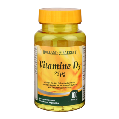 Holland & Barrett Vitamine D3, 75mcg (100 Tabletten)