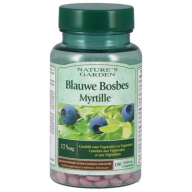 Nature's Garden Blauwe Bosbes, 375mg (100 Tabletten)