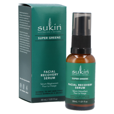 Sukin Super Greens Facial Recovery Serum - 30ml