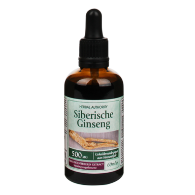 Herbal Authority Siberische Ginseng 500mg - 60 ml