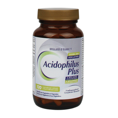 Holland & Barrett Acidophilus Plus sans produits laitiers 120 Capsules